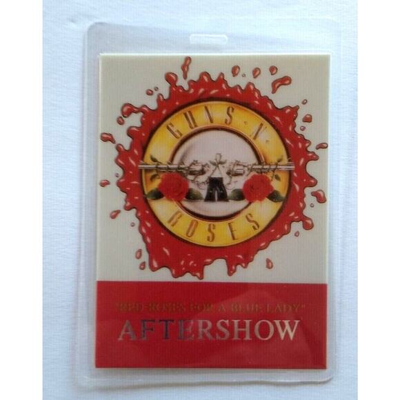Guns N Roses Red Roses For A Blue Lady Silver Text Backstage Pass Original 1991 - Picture 1 of 4